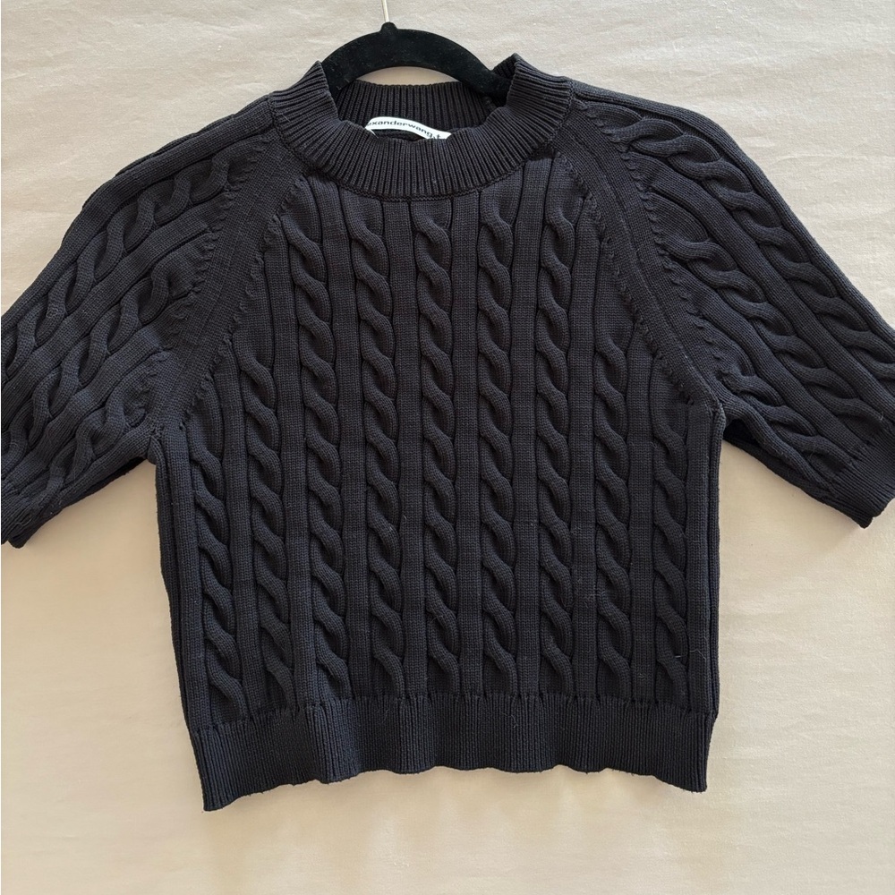 T by Alexander Wang knit crop top - Picture 1 of 3